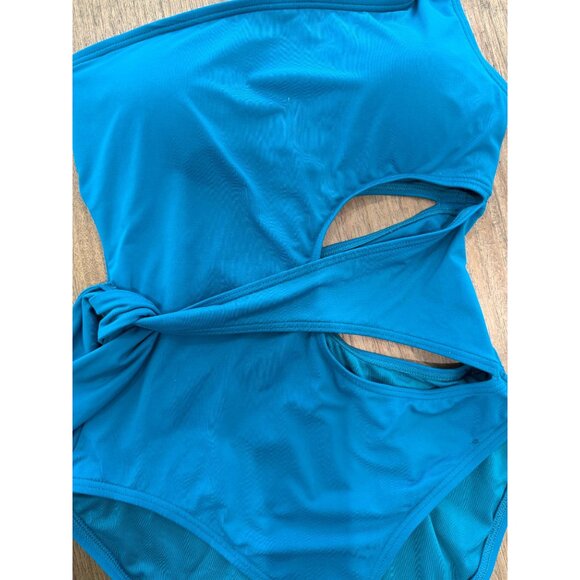 Women's Vince Camuto 1 Shoulder 1 piece w/ cutout and soft wrap waist, size 12 - Picture 7 of 12